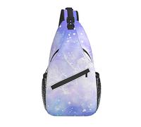 Sling Bag Purple Blue Watercolour Splash Abstract Pastel Senderismo Mochila Crossbody Hombro Mochila Travel Chest Pack para Hombres Mujeres