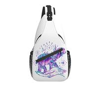 Sling Bag Purple Elephant Magic Boho Senderismo Mochila Crossbody Hombro Mochila Travel Chest Pack para Hombres Mujeres