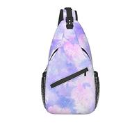 Sling Bag Purple Pastel Tie Dye Senderismo Mochila Crossbody Hombro Mochila Travel Chest Pack para Hombres Mujeres