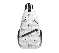 Sling Bag Rayas Gato Gatito Infantil Senderismo Mochila Crossbody Hombro Mochila Viaje Cofre Pack para Hombres Mujeres