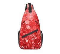 Sling Bag Red Glitter Abstract Valentines Day Senderismo Mochila Crossbody Hombro Mochila Travel Chest Pack para Hombres Mujeres