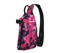 Sling Bag Red Tie Dye Crossbody Mochila para Hombres Niños, Bolso de Hombro Ligero Antirrobo Bolsa de Gimnasio para Senderismo Viajes Ciclismo