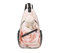 Sling Bag Rose Flower Spring Pink Senderismo Mochila Crossbody Hombro Mochila Travel Chest Pack para Hombres Mujeres