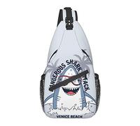Sling Bag Shark Palm Tree Verano Senderismo Mochila Crossbody Hombro Mochila Travel Chest Pack para Hombres Mujeres