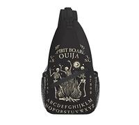 Sling Bag Skeletons Dance Skull Fire Magic Senderismo Mochila Crossbody Hombro Mochila Viaje Cofre Pack para Hombres Mujeres