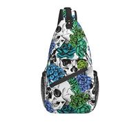 Sling Bag Skull Cactus Cacti Senderismo Mochila Crossbody Hombro Mochila Travel Chest Pack para Hombres Mujeres