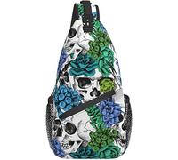 Sling Bag Skull Cactus Cacti Senderismo Mochila Crossbody Hombro Mochila Travel Chest Pack para Hombres Mujeres