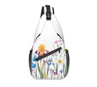 Sling Bag Spring Bloom Campo de Flores Senderismo Mochila de Hombro Crossbody Mochila de Viaje Paquete de Pecho para Hombres y Mujeres
