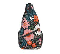 Sling Bag Spring Wildflower Floral Senderismo Daypack Crossbody Hombro Mochila Travel Chest Pack para Hombres Mujeres