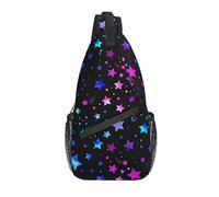 Sling Bag Star Blue Purple Galaxy Senderismo Mochila Crossbody Hombro Mochila Viaje Chest Pack para Hombres Mujeres