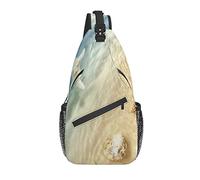 Sling Bag Starfish Shell Sea Beach Summer Senderismo Daypack Crossbody Hombro Mochila Travel Chest Pack para Hombres Mujeres