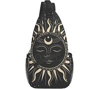 Sling Bag Sun Boho Tarot Senderismo Mochila Crossbody Hombro Mochila Viaje Chest Pack para Hombres Mujeres