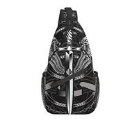 Sling Bag Sword with Wings Goth Indie Tarot Black and White Senderismo Mochila Crossbody Hombro Mochila Travel Chest Pack para Hombres Mujeres