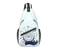 Sling Bag Tarot Magic Boho Sun Witch Mystic Hand Senderismo Mochila Crossbody Hombro Mochila Travel Chest Pack para Hombres Mujeres