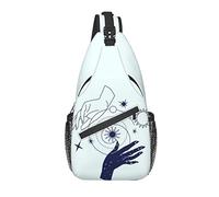 Sling Bag Tarot Magic Boho Sun Witch Mystic Senderismo Mochila Crossbody Hombro Mochila Viaje Cofre Pack para Hombres Mujeres