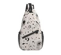 Sling Bag Tarot Magic Witchy Senderismo Mochila Crossbody Hombro Mochila Viaje Cofre Pack para Hombres Mujeres