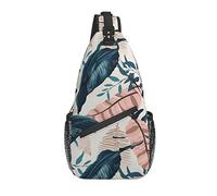 Sling Bag Tropical Palm Leaves Jungle Senderismo Daypack Crossbody Hombro Mochila Travel Chest Pack para Hombres Mujeres
