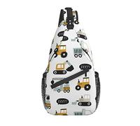 Sling Bag Truck Childish Cartoon Senderismo Mochila Crossbody Hombro Mochila Travel Chest Pack para Hombres Mujeres
