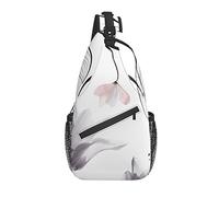 Sling Bag Tulip Flower Grey Transparente Senderismo Daypack Crossbody Hombro Mochila Travel Chest Pack para Hombres Mujeres