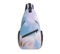 Sling Bag Tulip Flower Purple Senderismo Daypack Crossbody Hombro Mochila Travel Chest Pack para Hombres Mujeres