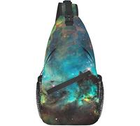 Sling Bag, Universe Galaxy Space Nebula Print Crossbody Sling Mochila para Hombro Casual Mujeres y Hombres