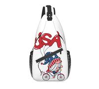 Sling Bag USA Gnomes Día de la Independencia Bicicleta Senderismo Mochila Crossbody Hombro Mochila Viaje Cofre Pack para Hombres Mujeres