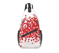 Sling Bag Valentines Heart Life Tree Senderismo Mochila Crossbody Hombro Mochila Travel Chest Pack para Hombres Mujeres