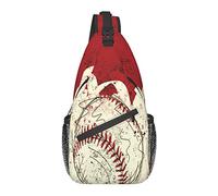 Sling Bag Vintage Baseball Ball Sport Senderismo Mochila Crossbody Hombro Mochila Travel Chest Pack para Hombres Mujeres