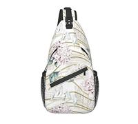 Sling Bag Vintage Pink Hydrangea Flower Gold Chain Senderismo Mochila Crossbody Hombro Mochila Travel Chest Pack para Hombres Mujeres