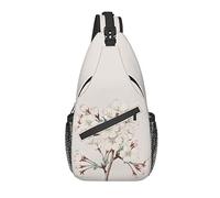 Sling Bag Vintage Retro Flower Art Senderismo Mochila Crossbody Hombro Mochila Travel Chest Pack para Hombres Mujeres