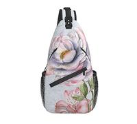Sling Bag Vintage Rose Floral Butterfly Senderismo Mochila Crossbody Hombro Mochila Travel Chest Pack para Hombres Mujeres