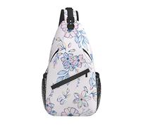 Sling Bag Vintege Flower Pastel Purple Senderismo Mochila Crossbody Hombro Mochila Travel Chest Pack para Hombres Mujeres