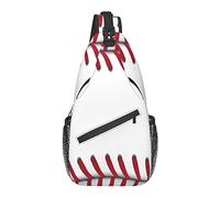 Sling Bag White Baseball Sport Ball Senderismo Daypack Crossbody Hombro Mochila Travel Chest Pack para Hombres Mujeres