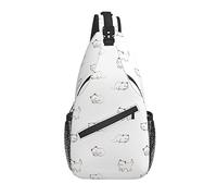 Sling Bag White Cat Kitten Senderismo Mochila Crossbody Hombro Mochila Travel Chest Pack para Hombres Mujeres