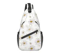 Sling Bag White Daisy Chamomile Flower Senderismo Mochila Crossbody Hombro Mochila Travel Chest Pack para Hombres Mujeres
