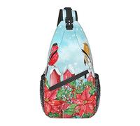 Sling Bag Winter Bird Christmas Bird Country Senderismo Mochila Crossbody Hombro Mochila Travel Chest Pack para Hombres Mujeres
