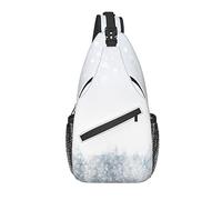 Sling Bag Winter Forest Landscape Snow White Senderismo Mochila Crossbody Hombro Mochila Travel Chest Pack para Hombres Mujeres