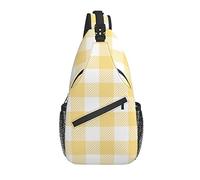 Sling Bag Yellow Bufflo Check Senderismo Mochila Crossbody Hombro Mochila Travel Chest Pack para Hombres Mujeres