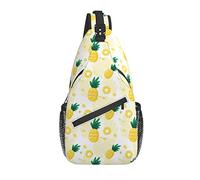 Sling Bag Yellow Pastel Pine Tropical Senderismo Mochila Crossbody Hombro Mochila Viaje Chest Pack para Hombres Mujeres