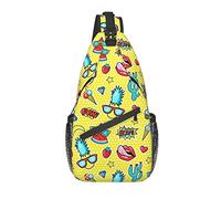 Sling Bag Yellow Pine Tropical Summer Senderismo Mochila Crossbody Hombro Mochila Travel Chest Pack para Hombres Mujeres