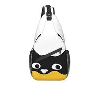 Sling Bag Yellow White Cat Peep Senderismo Mochila Crossbody Hombro Mochila Travel Chest Pack para Hombres Mujeres