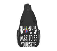 Sling Bandolera Atrévete A Ser Tú Mismo Práctica Mochila Cruzada Hombre Moderno Mochila De Hombro Para Senderismo Mujer Trabajo