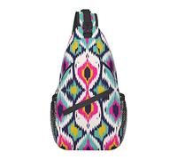 Sling Chest Crossbody Bag Antirrobo Impermeable Hombro Mochila Casual Mochila para Deportes Gimnasio Yoga, para psicodélico Tie Dye Amarillo Verde Rosa