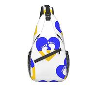 Sling Chest Crossbody Bag Antirrobo Impermeable Hombro Mochila Mochila Casual para Deportes Gimnasio Yoga, para Bandera de Ucrania Heart Paw Print