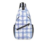 Sling Chest Crossbody Bag Antirrobo Impermeable Hombro Mochila Mochila Casual para Deportes Gimnasio Yoga, para Blurry Plaid Check Tie Dye