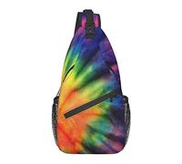 Sling Chest Crossbody Bag Antirrobo Impermeable Hombro Mochila Mochila Casual para Deportes Gimnasio Yoga, para Espiral Tie Dye Time