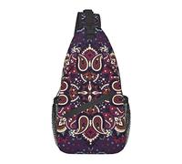 Sling Chest Crossbody Bag Antirrobo Impermeable Hombro Mochila Mochila Casual para Deportes Gimnasio Yoga, para Paisley Mandala Purple