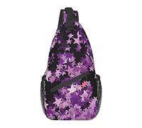 Sling Chest Crossbody Bag Antirrobo Impermeable Hombro Mochila Mochila Casual para Deportes Gimnasio Yoga, para Purple Star