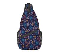 Sling Chest Crossbody Bag Antirrobo Impermeable Hombro Mochila Mochila Casual para Deportes Gimnasio Yoga, para Paisley Flowers Floral