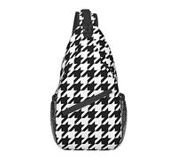 Sling Chest Crossbody Bag Antirrobo Impermeable Hombro Mochila Mochila Casual para Deportes Gimnasio Yoga, para Abstract Modern Striped Houndstooth Watercolor